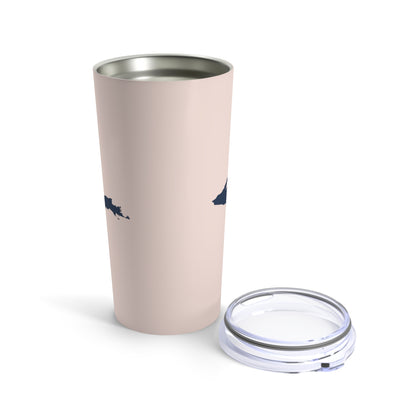 Michigan Upper Peninsula Tumbler (w/ UP Outline) | Champagne Pink - 20oz