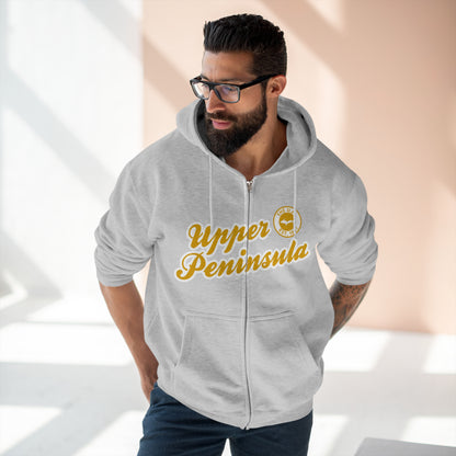 Upper Peninsula EST 1837' Hoodie (Gold Script Font) | Unisex Full Zip