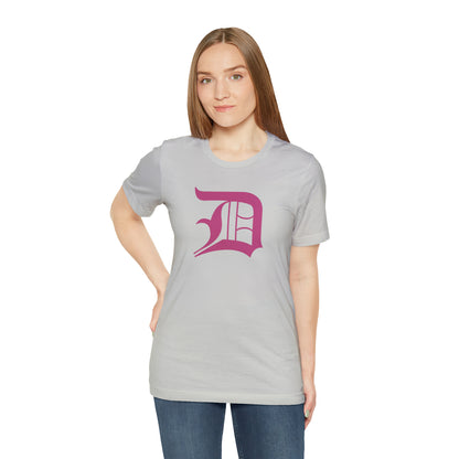 Detroit 'Old English D' T-Shirt (Apple Blossom Pink) | Unisex Standard