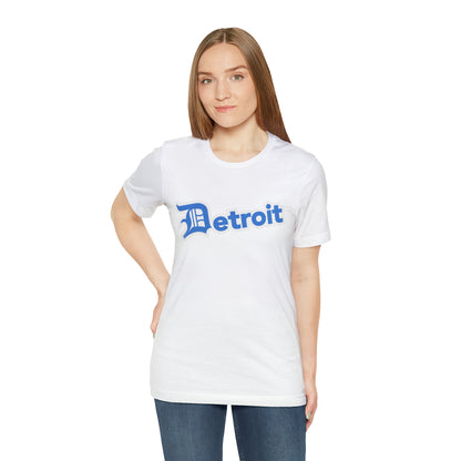 'Detroit' T-Shirt (Azure w/ Old English 'D') | Unisex Standard