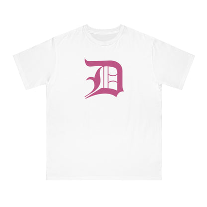 Detroit 'Old English D' T-Shirt (Apple Blossom Pink) | Unisex Organic