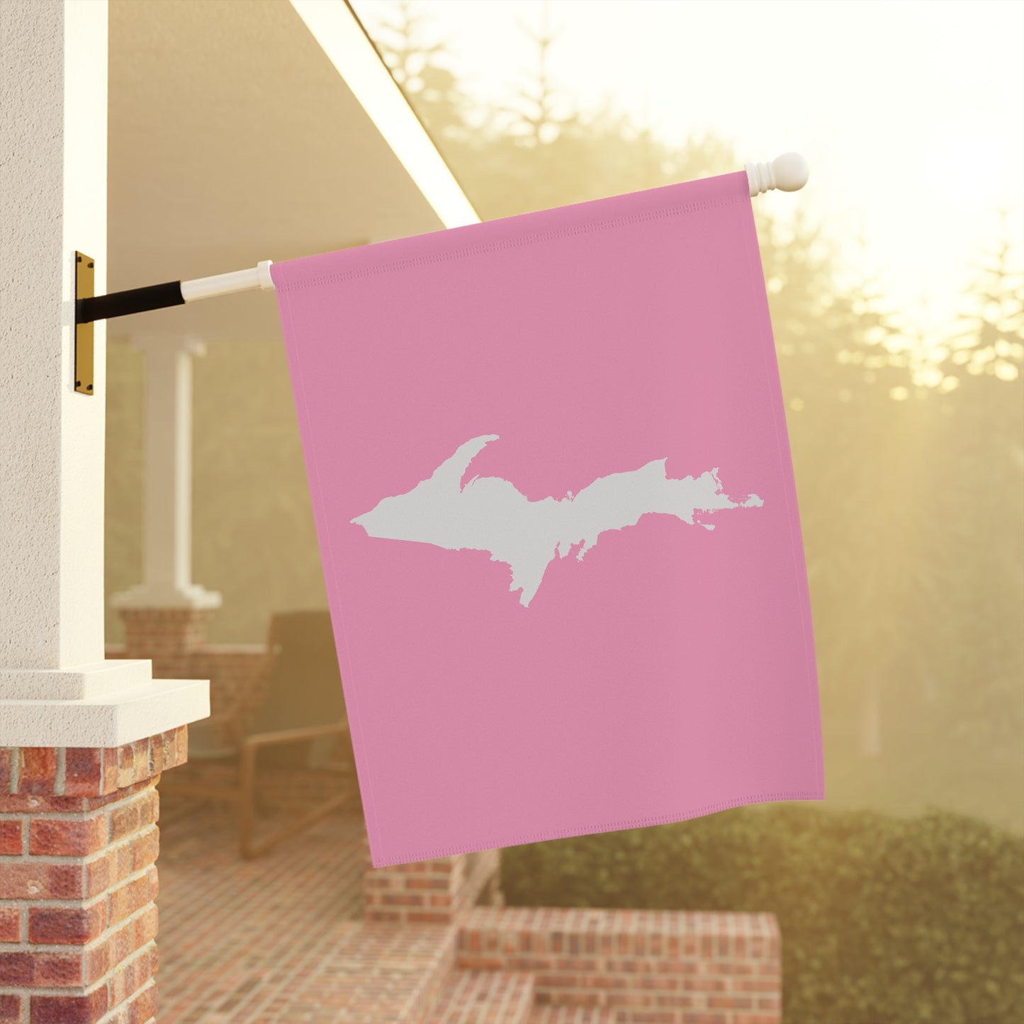 Michigan Upper Peninsula Home & Garden Flag (w/ UP Outline) | '67 Caddie Pink