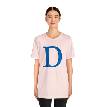 'Old French D' T-Shirt (Azure) | Unisex Standard Fit