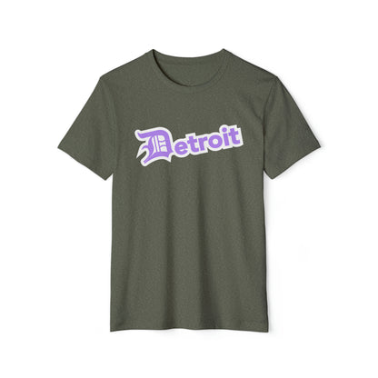 Detroit' T-Shirt (Lavender Old English 'D') | Unisex Recycled Organic