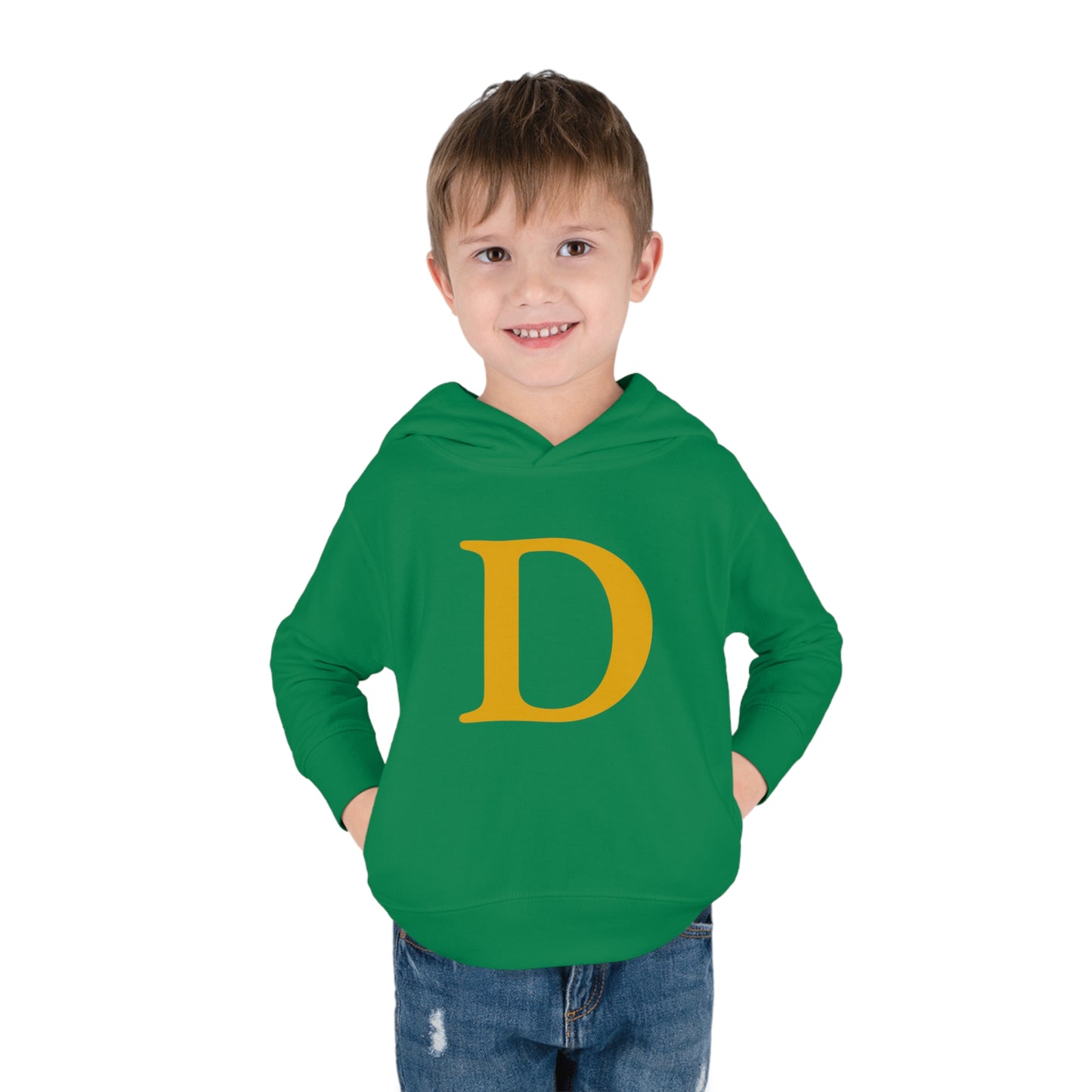 Detroit 'Old French D' Hoodie (Gold Full Body Outline) | Unisex Toddler