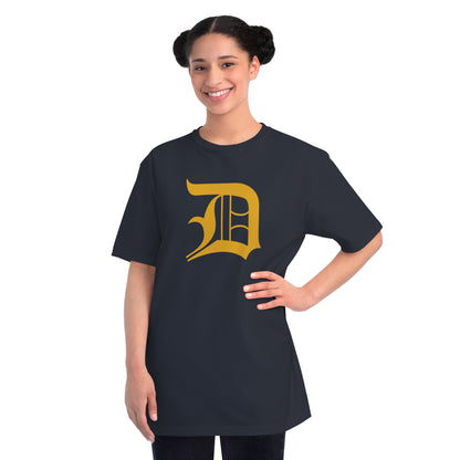 Detroit 'Old English D' T-Shirt (Gold) | Unisex Organic