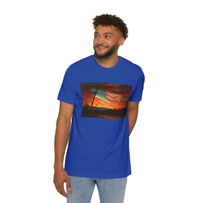 'Our Banner in the Sky' Painting T-Shirt (Church, 1861) | Made in USA