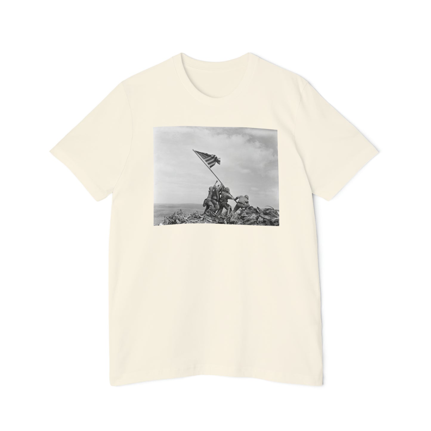 'Raising the Flag on Iwo Jima' Photo T-Shirt (Rosenthal, 1945) | Made in USA