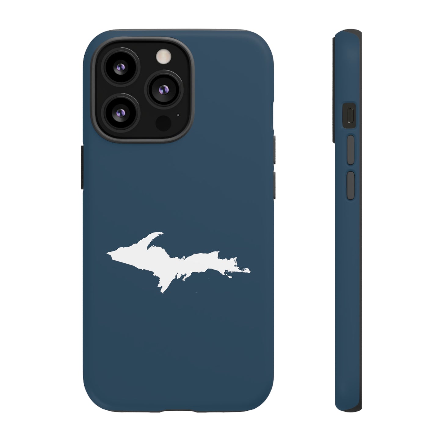 Michigan Upper Peninsula Tough Phone Case ('37 Caddie Cavalier Blue w/ UP Outline) | Apple iPhone