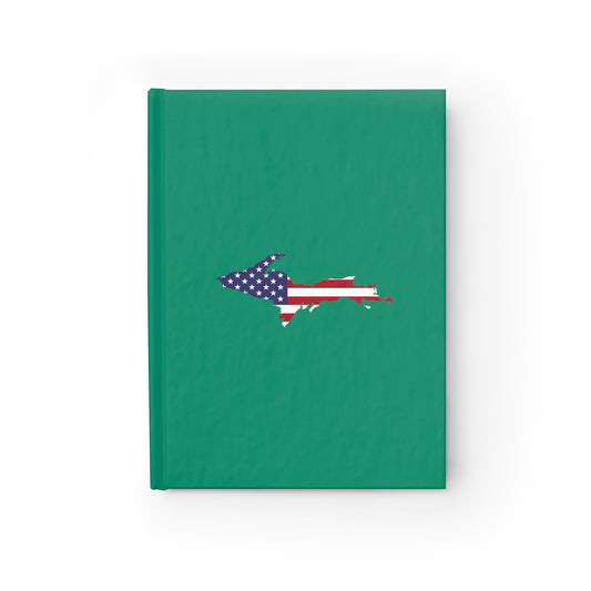 Michigan Upper Peninsula Blank Sketchbook (w/ UP USA Flag) | Emerald Green