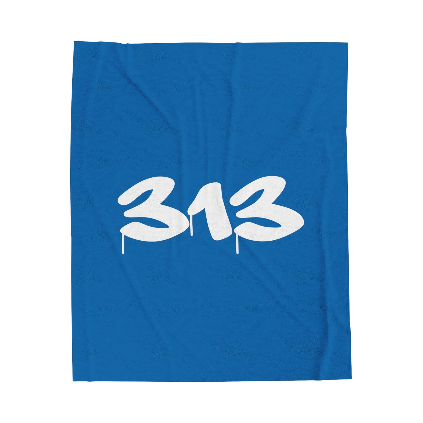 Detroit '313 Plush Blanket | Azure