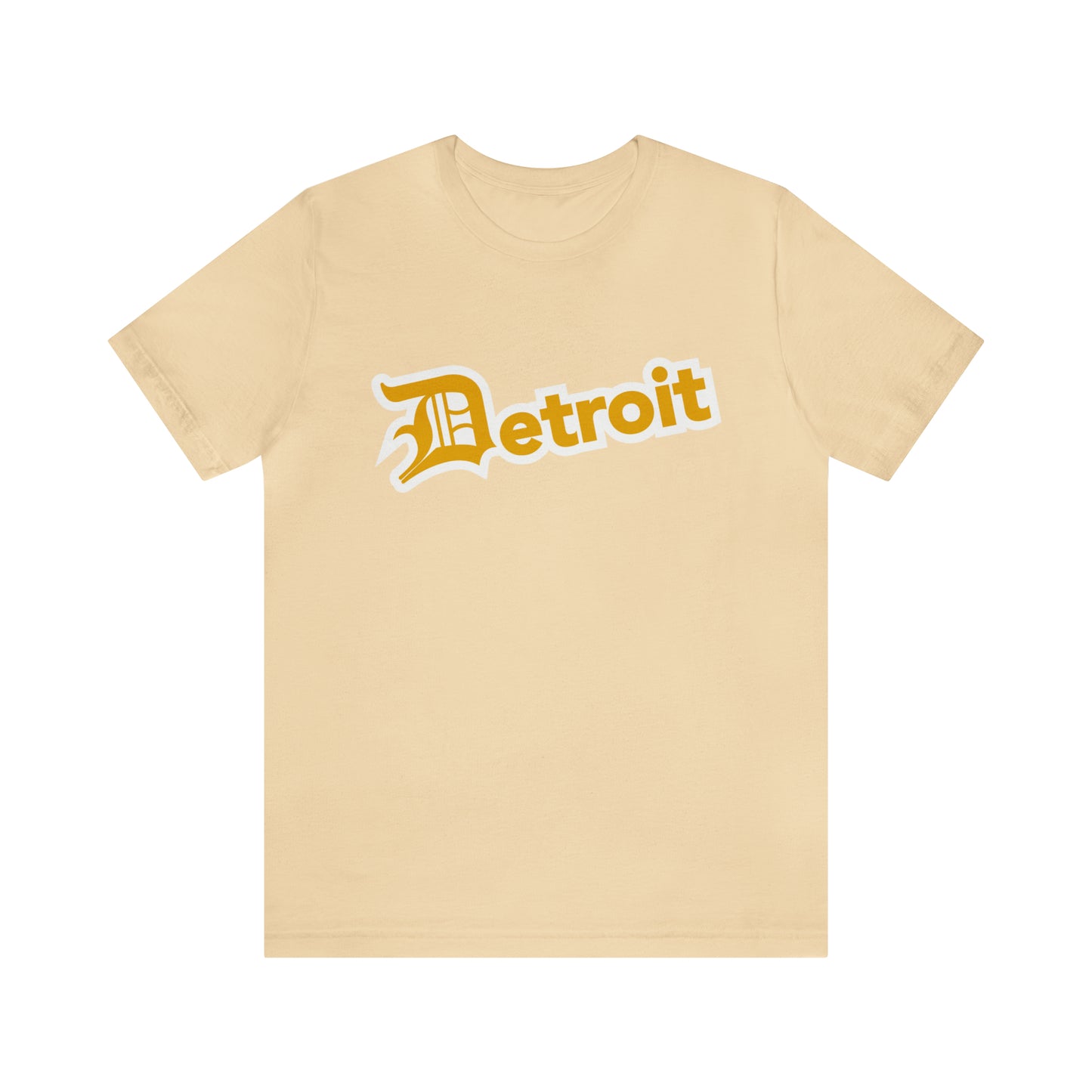 'Detroit' T-Shirt (Gold w/ Old English 'D') | Unisex Standard