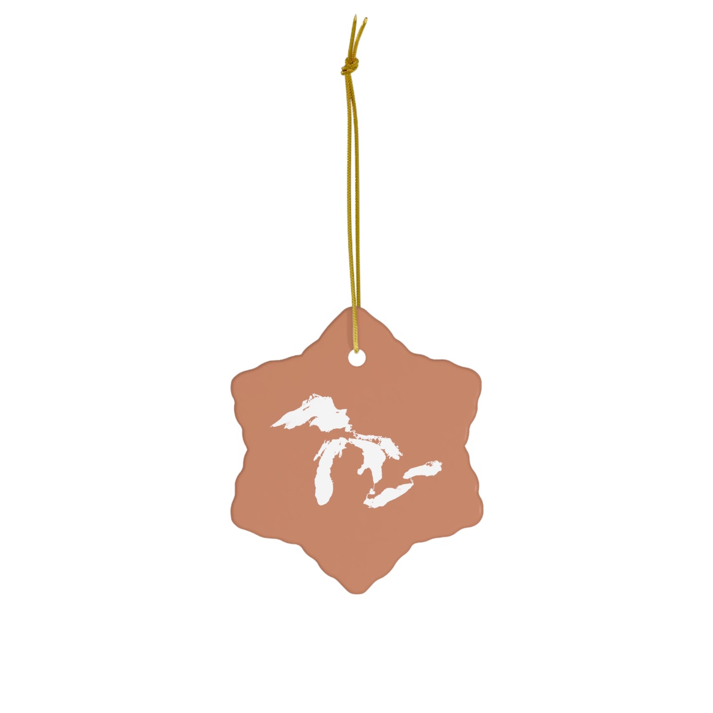 Great Lakes Christmas Ornament (Copper) | Ceramic - 4 Shapes