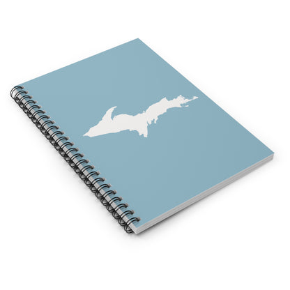 Michigan Upper Peninsula Spiral Notebook (w/ UP Outline) | Opal Blue