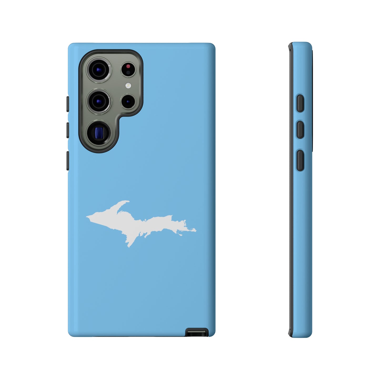 Michigan Upper Peninsula Tough Phone Case (DTW Blue w/ UP Outline) | Samsung & Pixel Android