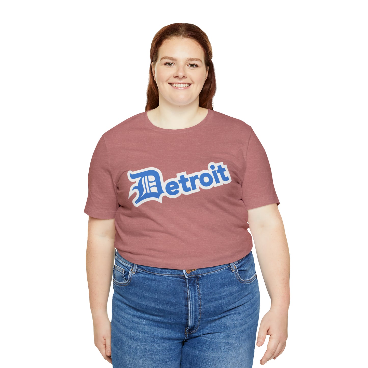 'Detroit' T-Shirt (Azure w/ Old English 'D') | Unisex Standard