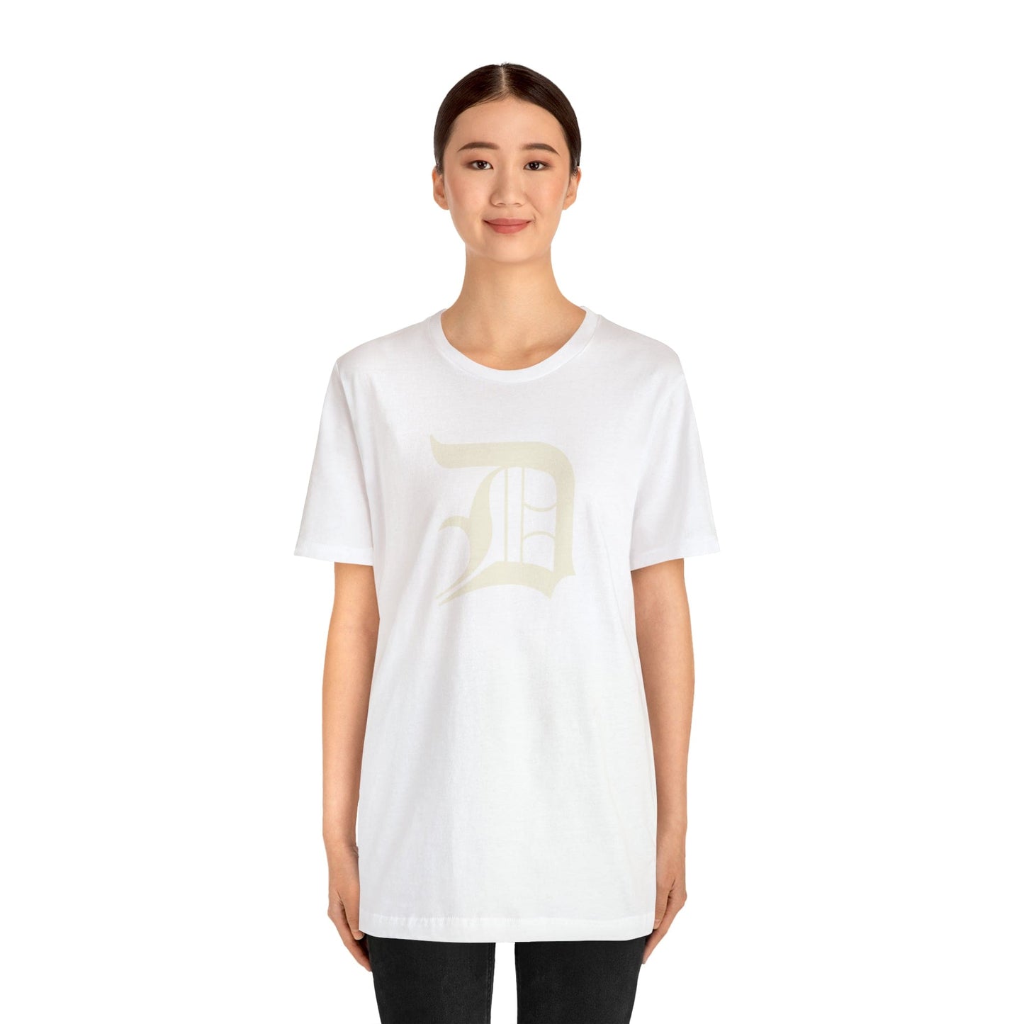 Detroit 'Old English D' T-Shirt (Ivory White) | Unisex Standard