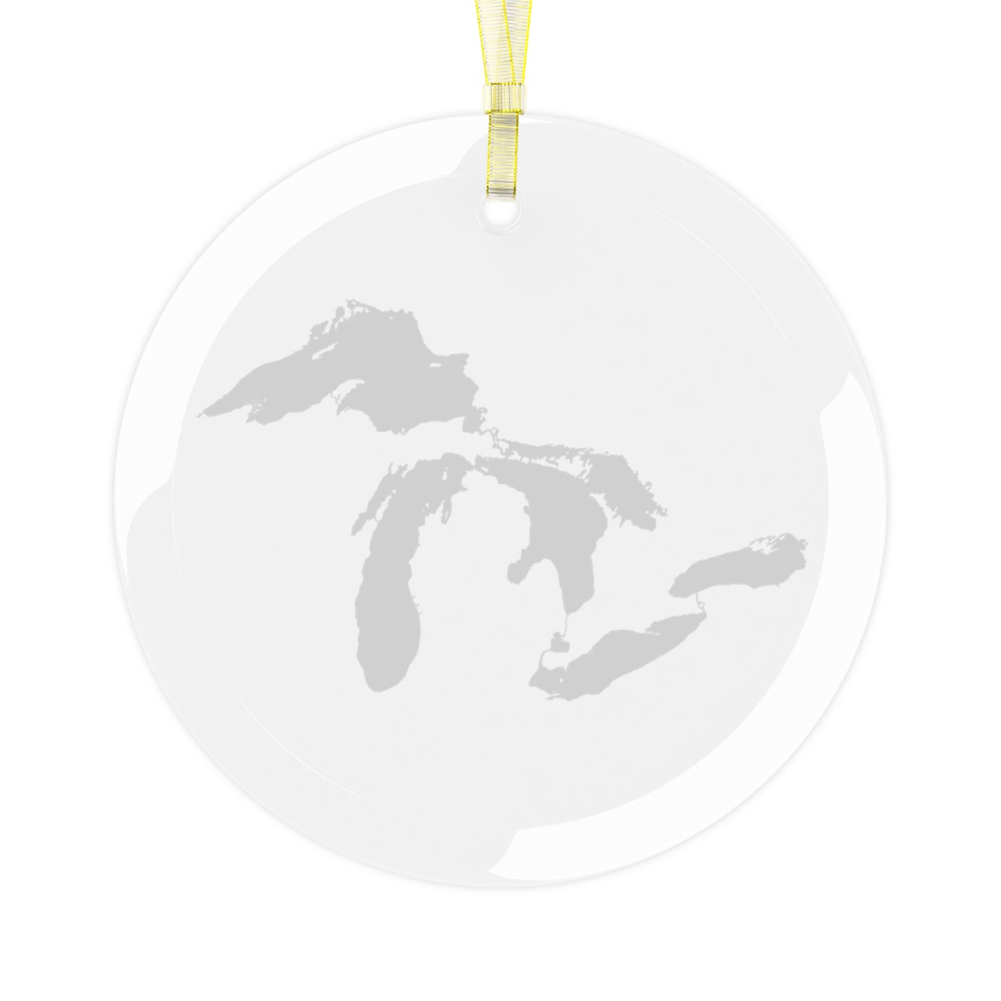 Great Lakes Christmas Ornament | Clear Glass - Platinum