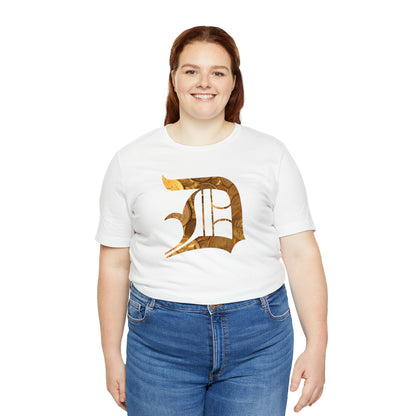 Detroit 'Old English D' T-Shirt (Gold Bullion Edition) | Unisex Standard