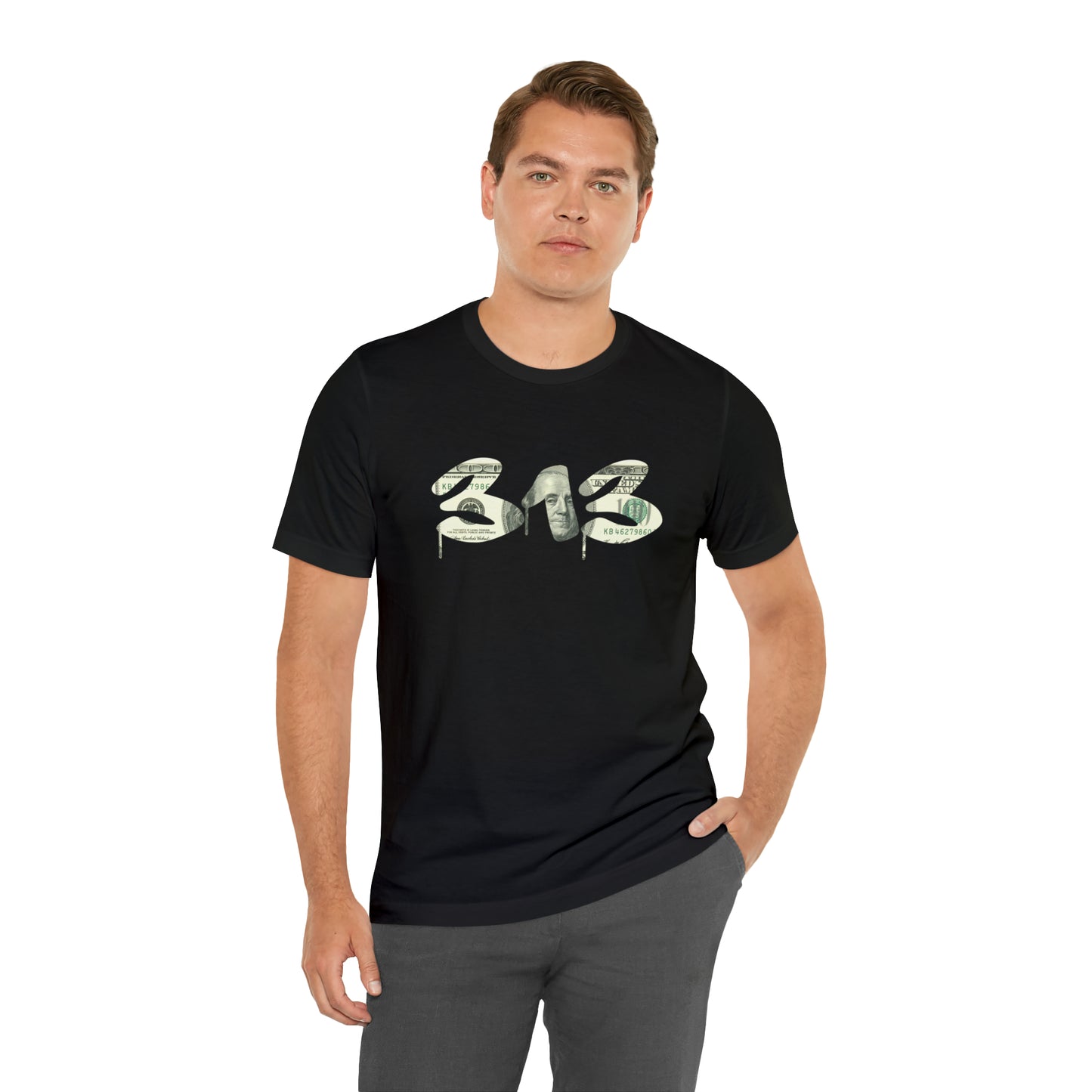 Detroit '313' T-Shirt (Benjamins Edition) | Unisex Standard