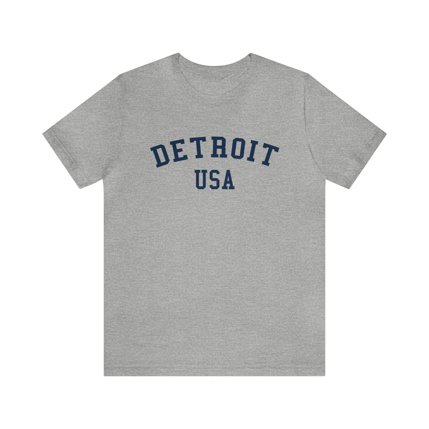 'Detroit USA' T-Shirt (Collegiate Font) | Unisex Standard