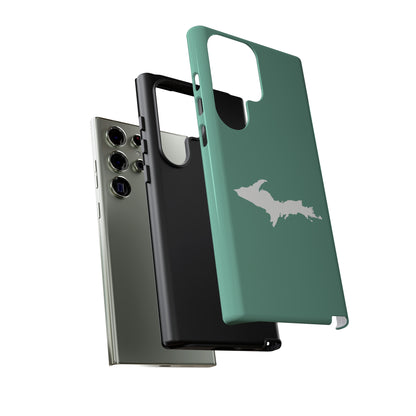 Michigan Upper Peninsula Tough Phone Case ('64 Metallic Mint Green w/ UP Outline) | Samsung & Pixel Android