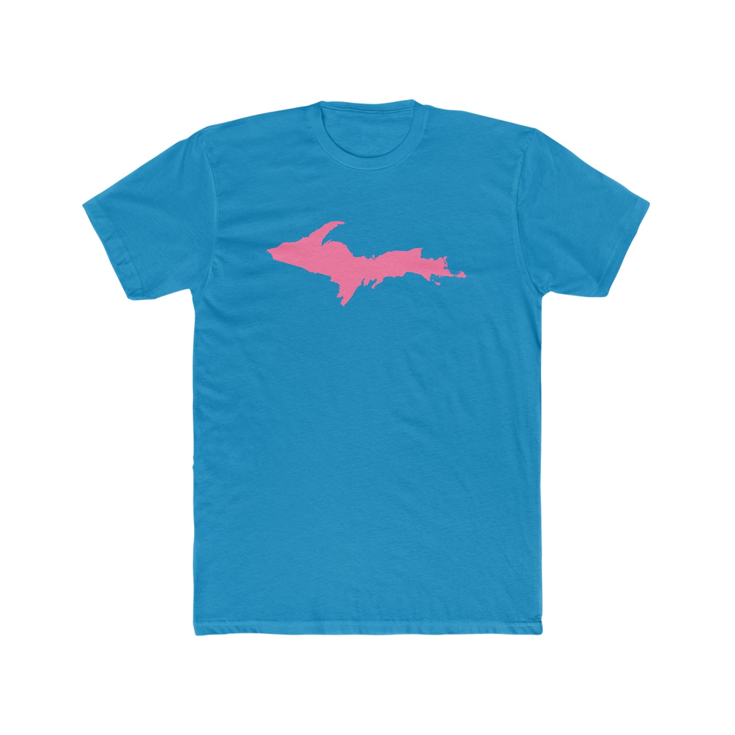 Michigan Upper Peninsula T-Shirt (w/ Pink UP Outline) | Men's Fitted