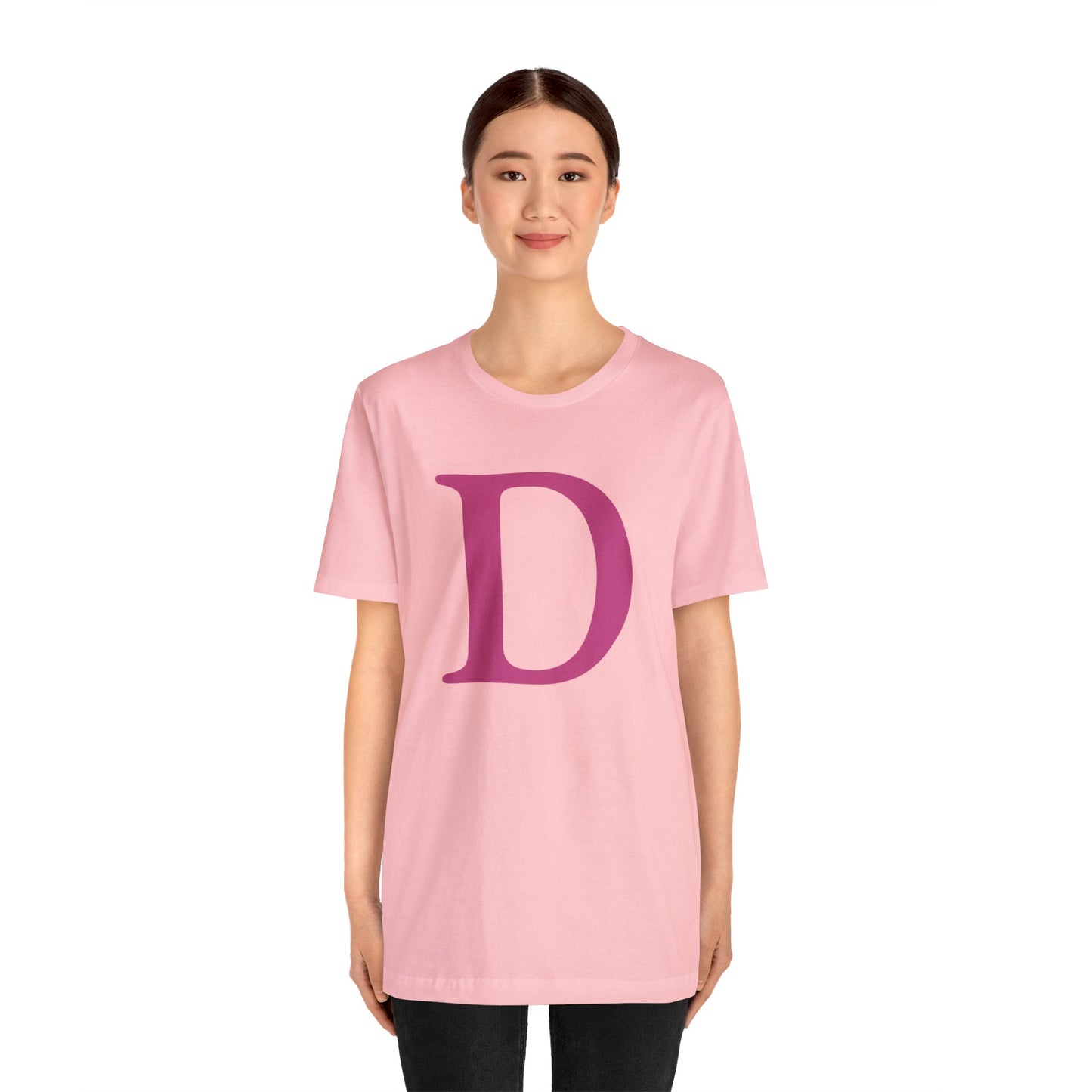 'Old French D' T-Shirt (Apple Blossom Pink) | Unisex Standard Fit