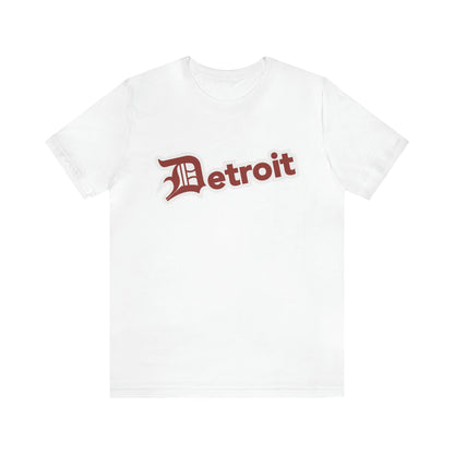 'Detroit' T-Shirt (Ore Dock Red w/ Old English 'D') | Unisex Standard