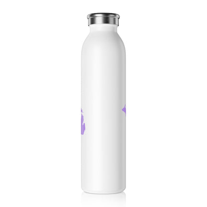 Michigan Water Bottle (w/ Lavender Outline) | 20oz Double-Walled
