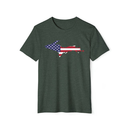 Michigan Upper Peninsula T-Shirt (w/ UP USA Flag) | Unisex Recycled Organic