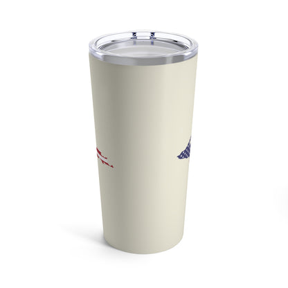 Michigan Upper Peninsula Tumbler (w/ UP USA Flag) | Ivory White - 20oz