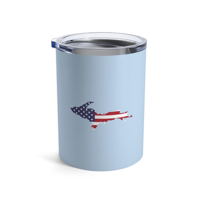 Michigan Upper Peninsula Tumbler (w/ UP USA Flag) | Light Blue - 10oz