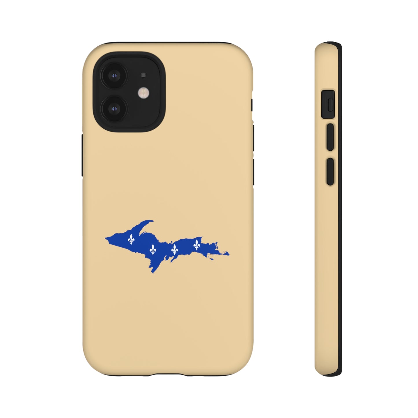 Michigan Upper Peninsula Tough Phone Case (Maple Color w/ UP Quebec Flag Outline) | Apple iPhone