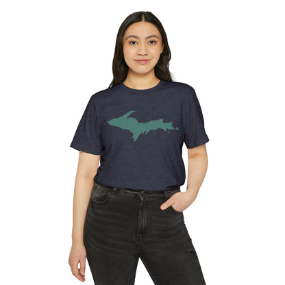 Michigan Upper Peninsula T-Shirt (w/ Copper Green UP Outline) | Unisex Recycled Organic