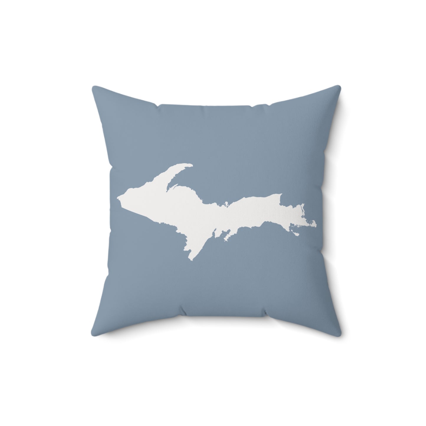 Michigan Upper Peninsula Accent Pillow (w/ UP Outline) | B-24 Grey