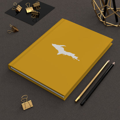 Michigan Upper Peninsula Hardcover Journal (Gold w/ UP Outline) | Ruled - 150pgs