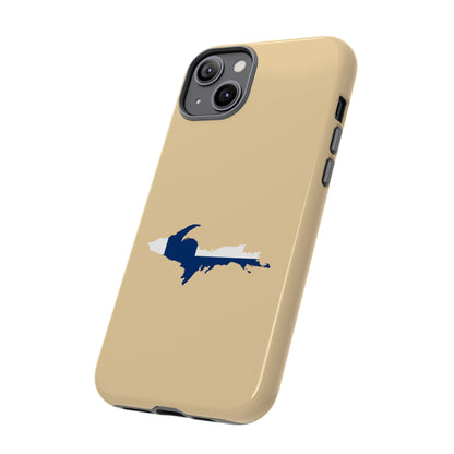 Michigan Upper Peninsula Tough Phone Case (Maple Color w/ UP Finland Flag Outline) | Apple iPhone