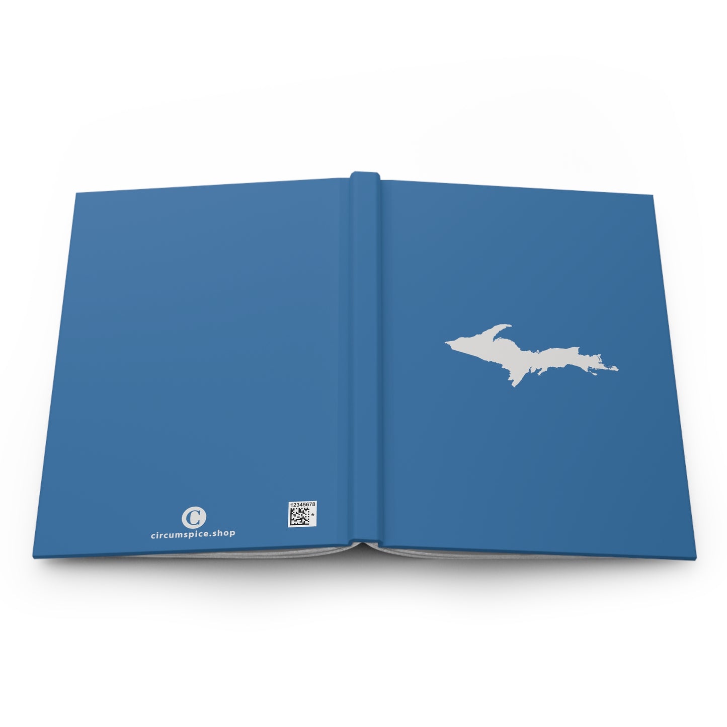 Michigan Upper Peninsula Hardcover Journal (Lake Superior Blue w/ UP Outline) | Ruled - 150pgs