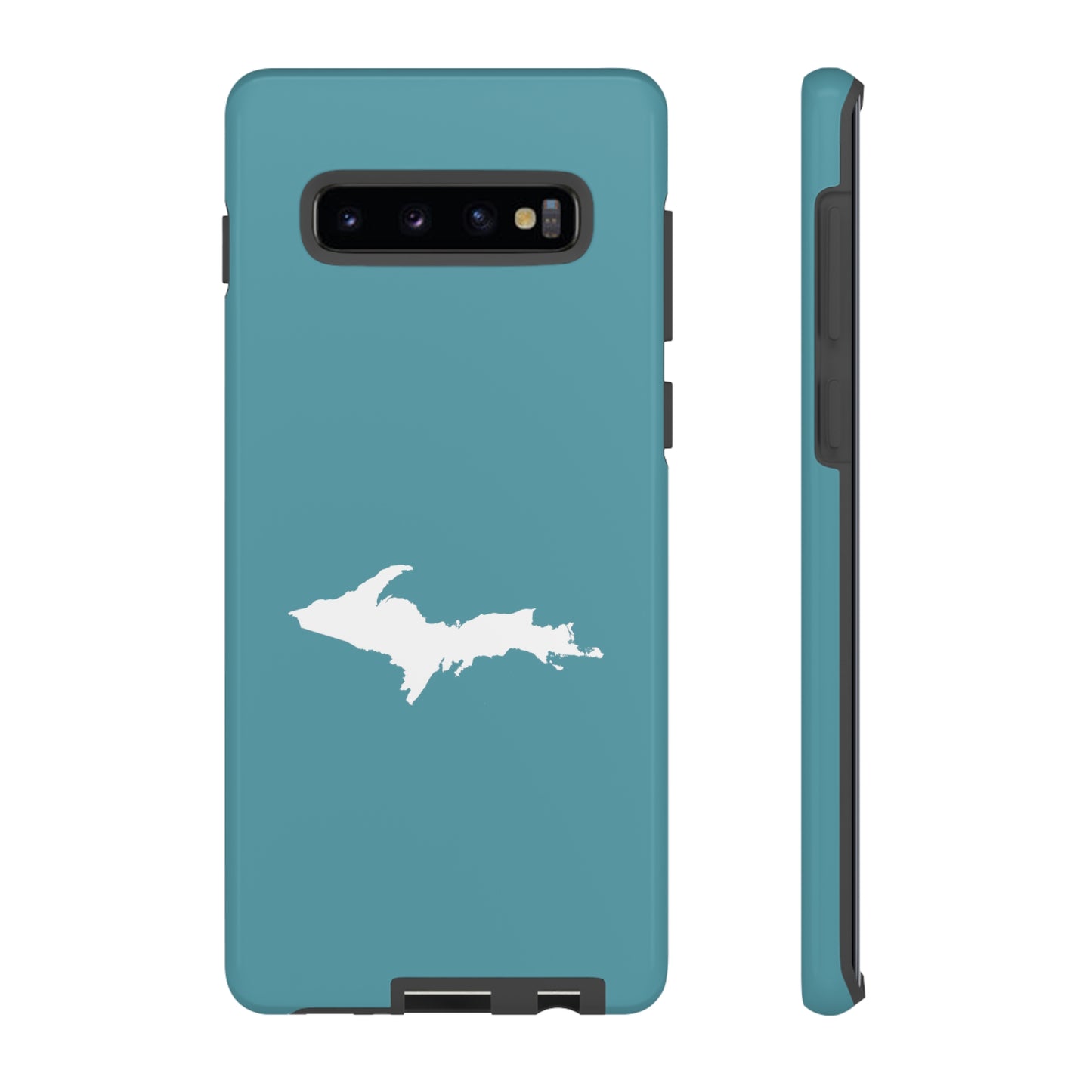 Michigan Upper Peninsula Tough Phone Case (Huron Blue w/ UP Outline) | Samsung & Pixel Android