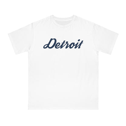 'Detroit' T-Shirt (Retro Script Font) | Unisex Organic