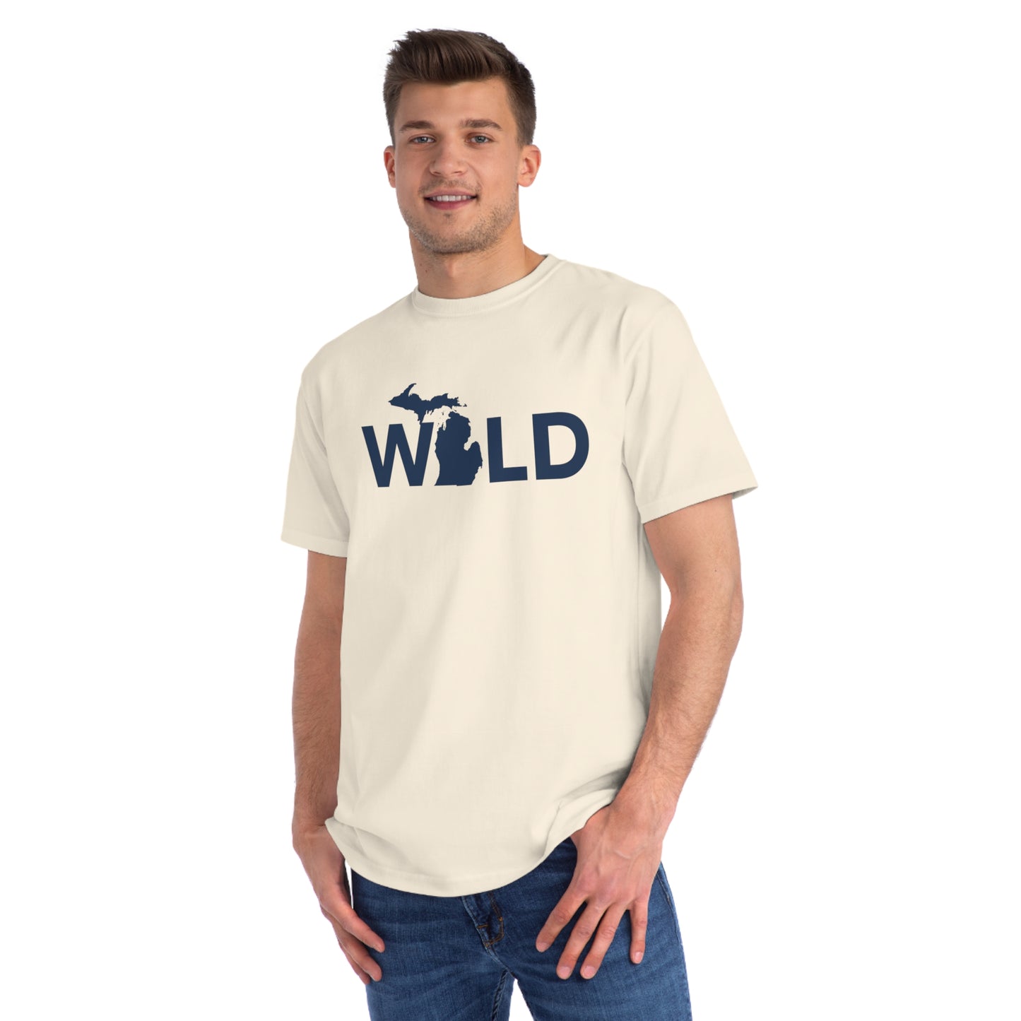 Michigan 'Wild' T-Shirt (Geometric Sans Font) | Organic Unisex