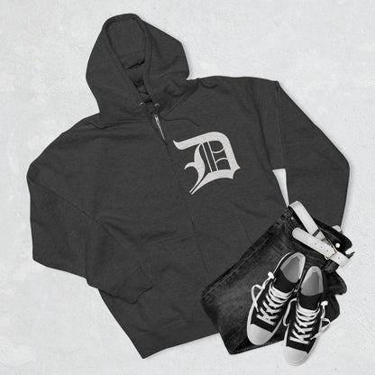 Detroit 'Old English D' Hoodie | Unisex Full Zip