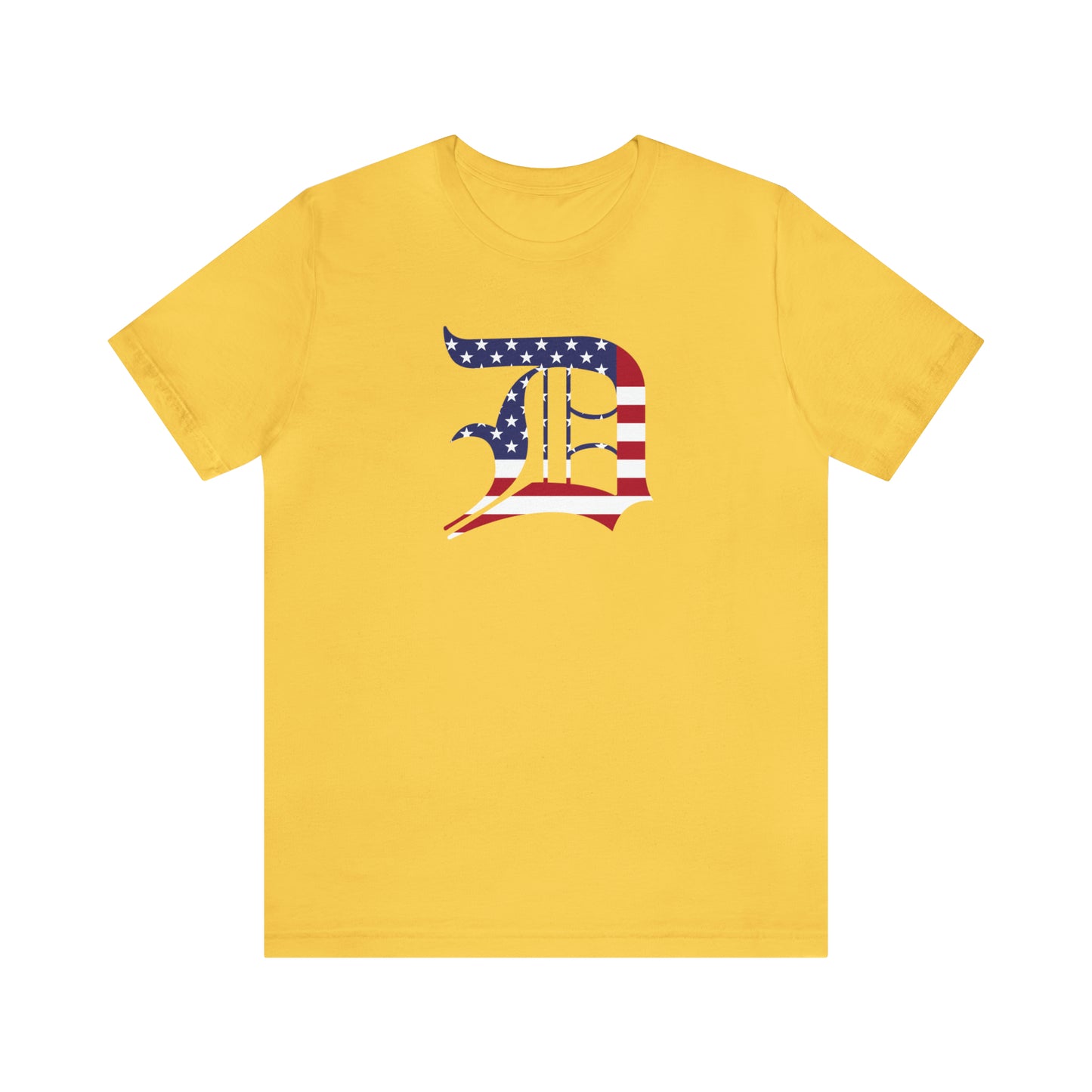 Detroit 'Old English D' T-Shirt (Patriotic Edition) | Unisex Standard