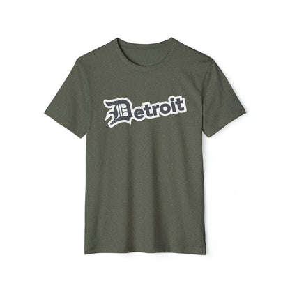 'Detroit' T-Shirt (Iron Ore Grey Old English 'D') | Unisex Recycled Organic