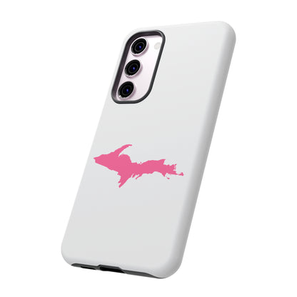 Michigan Upper Peninsula Tough Phone Case (w/ Pink UP Flag Outline) | Samsung & Pixel Android