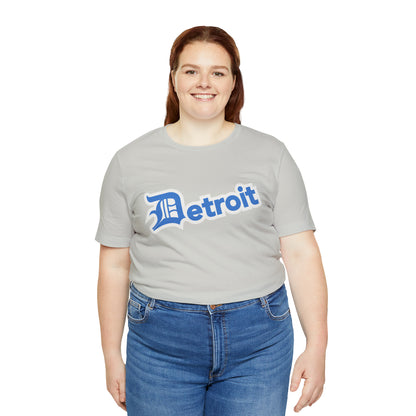 'Detroit' T-Shirt (Azure w/ Old English 'D') | Unisex Standard