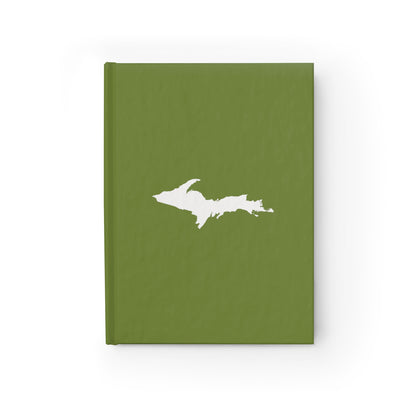 Michigan Upper Peninsula Blank Sketchbook (w/ UP Outline) | Olive Green