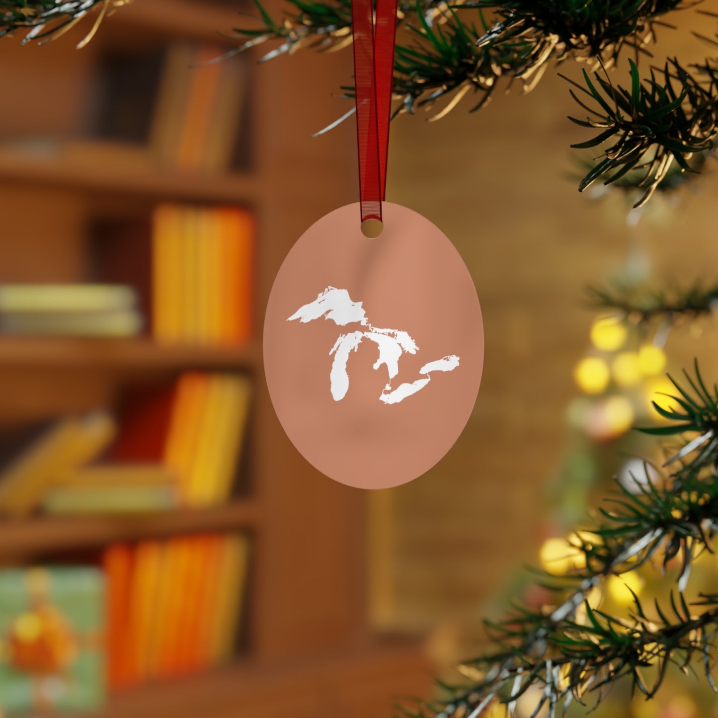 Great Lakes Christmas Ornament | Metal - Copper Color