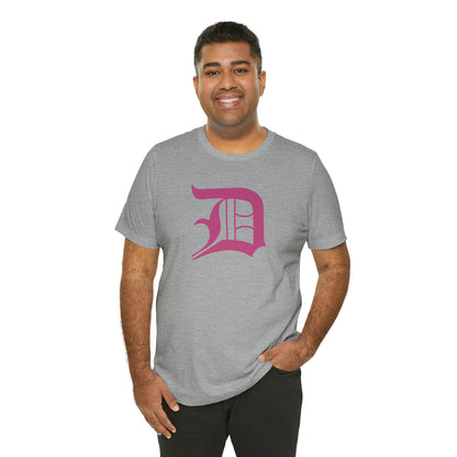 Detroit 'Old English D' T-Shirt (Apple Blossom Pink) | Unisex Standard